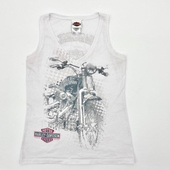 HARLEY DAVIDSON Black Widow Biker Graphic Tee Size M - Picture 3 of 10